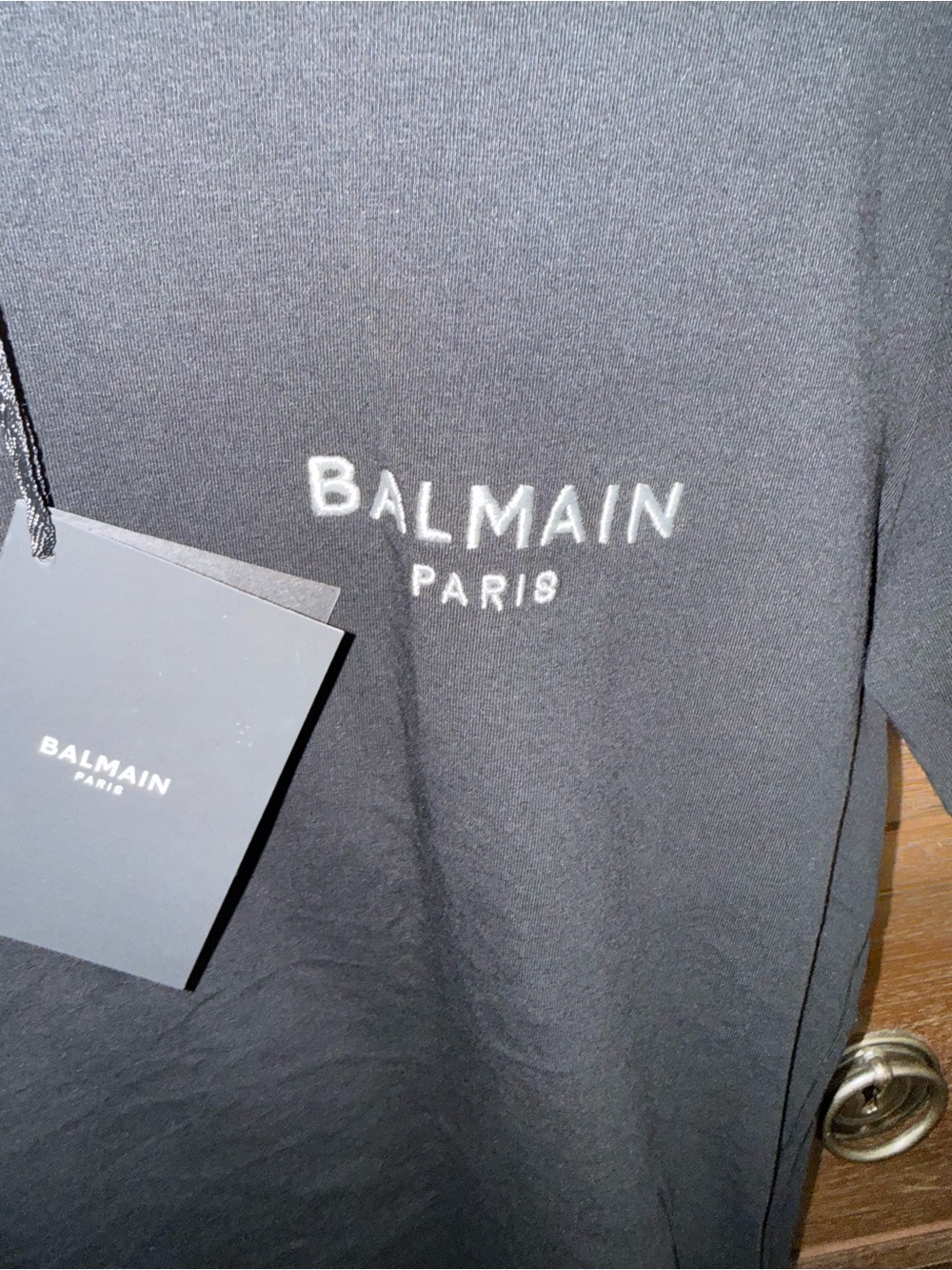 Balmain Black Short Sleeve Logo Tee NWT